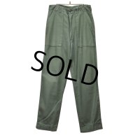 【60's】【米軍実物】ビンテージ Ｗステッチ OG107 ベイカーパンツ【ユーティリティパンツ】34×33 