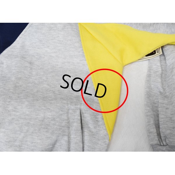 画像3: ~90's【未使用】【ACTIVE WEAR】アクティブウェア【グレー×紺×黄色】トラックジャージ【スウェットジャージ】サイズL 
