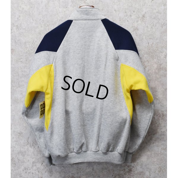画像4: ~90's【未使用】【ACTIVE WEAR】アクティブウェア【グレー×紺×黄色】トラックジャージ【スウェットジャージ】サイズL 