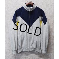 ~90's【未使用】【ACTIVE WEAR】アクティブウェア【グレー×紺×黄色】トラックジャージ【スウェットジャージ】サイズL 