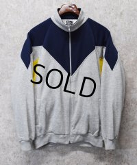 ~90's【未使用】【ACTIVE WEAR】アクティブウェア【グレー×紺×黄色】トラックジャージ【スウェットジャージ】サイズL 