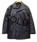 【ビンテージ】【PERRY ELLIS PORTFOLIO】ペリーエリス【黒】レザージャケット【サイズＭ】 