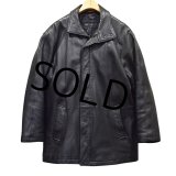 【ビンテージ】【PERRY ELLIS PORTFOLIO】ペリーエリス【黒】レザージャケット【サイズＭ】 