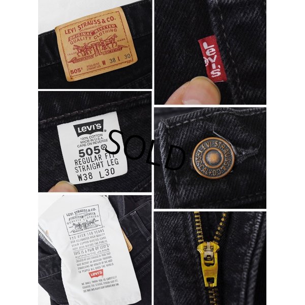 画像2: 90's【USA製】ビンテージ【LEVI'S】【リーバイス505】５０５【デニムパンツ】【ブラックデニム】黒【38ｘ30】 