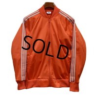 80s USA製【ビンテージ】【Ricky】リッキー【赤×グレーライン】ジャージ【トラックジャージ】【サイズＬ】 