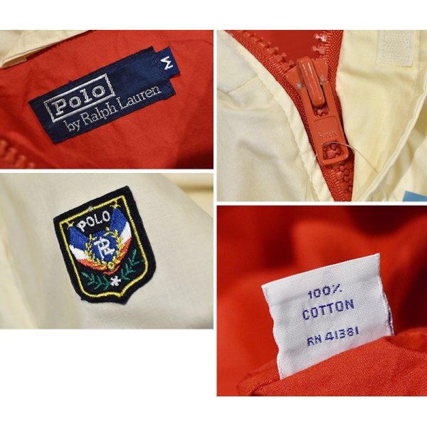 画像3: 【ビンテージ】【POLO RALPH LAUREN】【ラルフローレン】【ナチュラルｘ袖青ライン】【コットンパーカー】【サイズM】 
