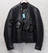 80's~ USA製【ビンテージ】【ブルックス】【Brooks】【黒】【ボアライナー付き】【シングルライダースジャケット】【サイズ50】 