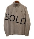 【ラルフローレン】POLO RALPH LAUREN【ベージュ】【無地】【ハーフジップ】【コットンセーター】【サイズL】  