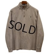 【ラルフローレン】POLO RALPH LAUREN【ベージュ】【無地】【ハーフジップ】【コットンセーター】【サイズL】  