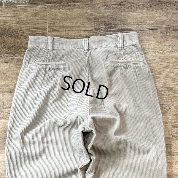 画像4: 90's~  ビンテージ【Eddie Bauer】【エディーバウアー】【ライトベージュ】【２タック】太畝【コーデュロイパンツ】【W32】 