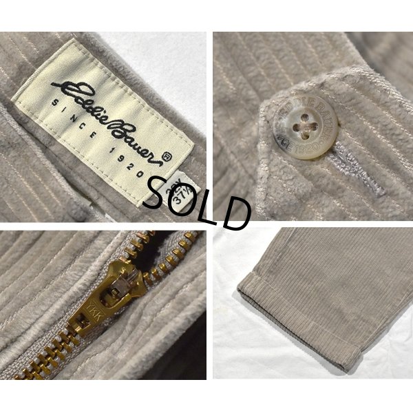画像2: 90's~  ビンテージ【Eddie Bauer】【エディーバウアー】【ライトベージュ】【２タック】太畝【コーデュロイパンツ】【W32】 