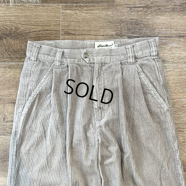 画像3: 90's~  ビンテージ【Eddie Bauer】【エディーバウアー】【ライトベージュ】【２タック】太畝【コーデュロイパンツ】【W32】 