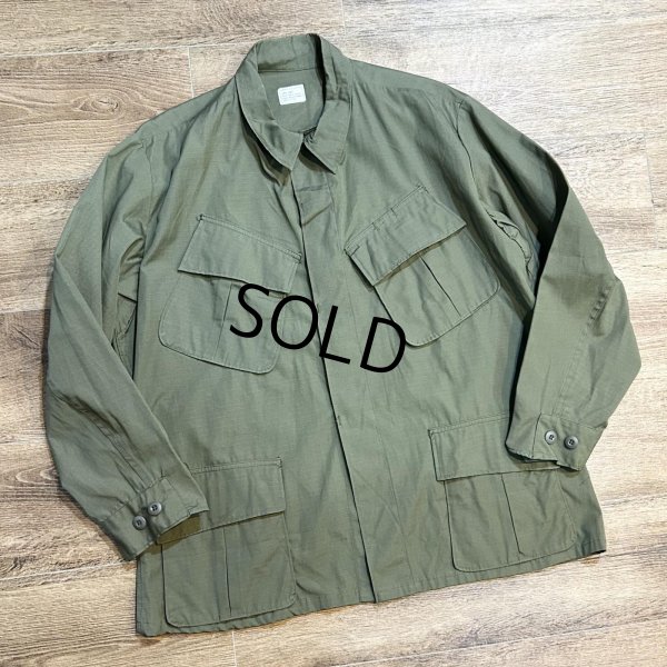 画像1: 【デッドストック】60's【ビンテージ】U.S.ARMY【米軍実物】リップストップ【ジャングルファティーグジャケット】【L-SHORT】 