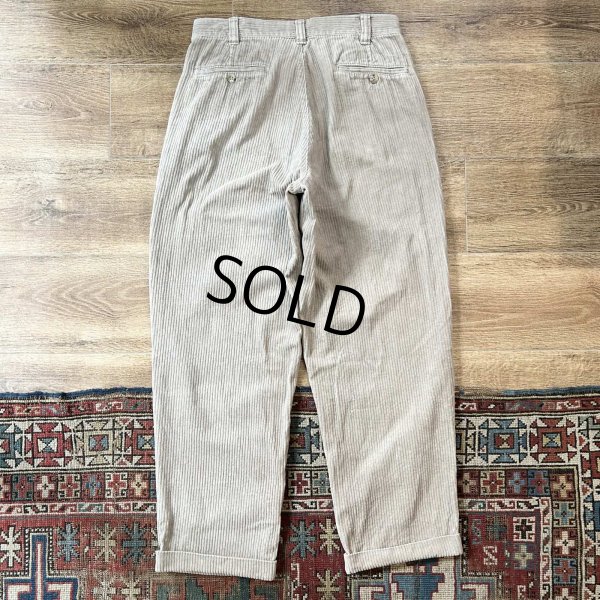 画像5: 90's~  ビンテージ【Eddie Bauer】【エディーバウアー】【ライトベージュ】【２タック】太畝【コーデュロイパンツ】【W32】 