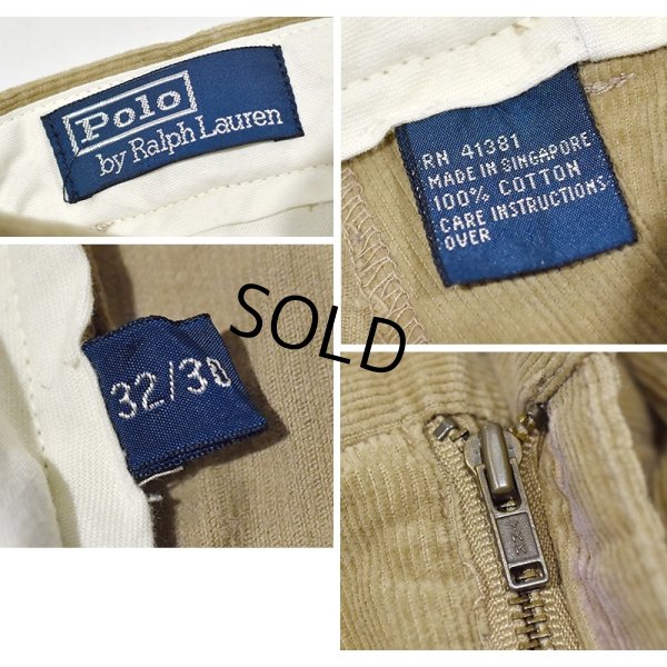 画像2: 【ラルフローレン】POLO RALPH LAUREN【ベージュ】【２タック】【コーデュロイパンツ】【32X30】 