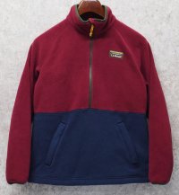 【ビンテージ】L.L.Bean【ＬＬビーン】【エンジｘ紺】【ハーフジップ】【フリース】プルオーバーフリース レディース古着【サイズW-S】 