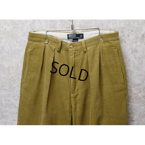 画像3: ビンテージ【ラルフローレン】POLO RALPH LAUREN【ライトブラウン】ANDREW PANTS【２タック】【コーデュロイパンツ】【33×32】 