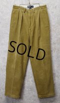 ビンテージ【ラルフローレン】POLO RALPH LAUREN【ライトブラウン】ANDREW PANTS【２タック】【コーデュロイパンツ】【33×32】 