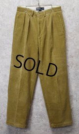 ビンテージ【ラルフローレン】POLO RALPH LAUREN【ライトブラウン】ANDREW PANTS【２タック】【コーデュロイパンツ】【33×32】 