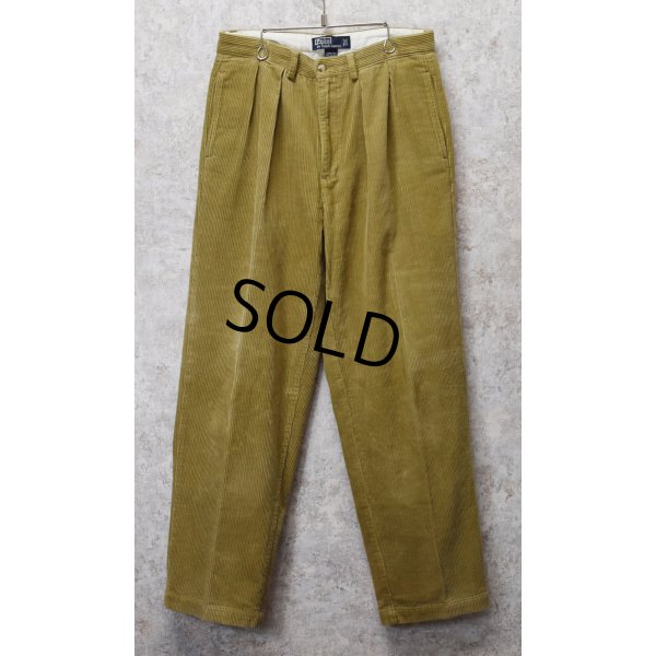 画像1: ビンテージ【ラルフローレン】POLO RALPH LAUREN【ライトブラウン】ANDREW PANTS【２タック】【コーデュロイパンツ】【33×32】 