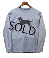 【ビンテージ】The Black Dog【犬プリント】【ロンT】水色【サイズS】 