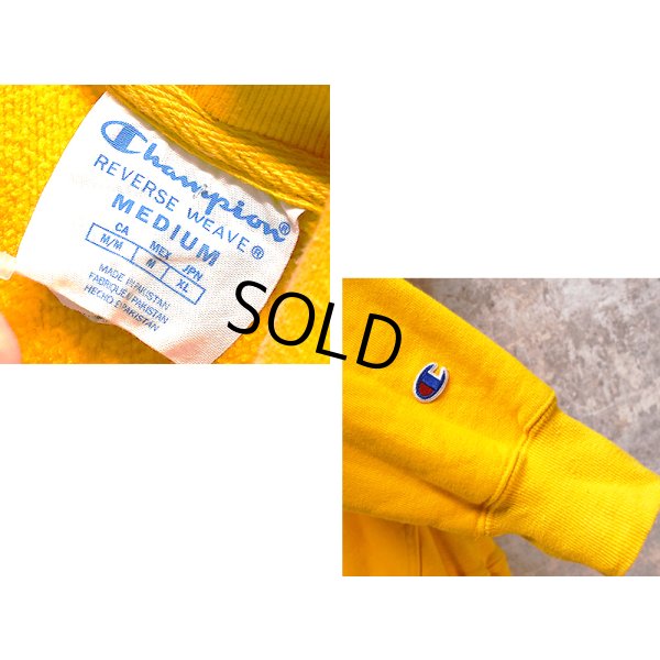 画像2: 【チャンピオン】【Champion】【イエロー】【無地】【リバースウィーブパーカー】【サイズM】 