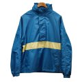 【ビンテージ】【エディーバウアー】【Eddie Bauer】【水色×黄色ライン】アノラックパーカー【サイズXＬ】 