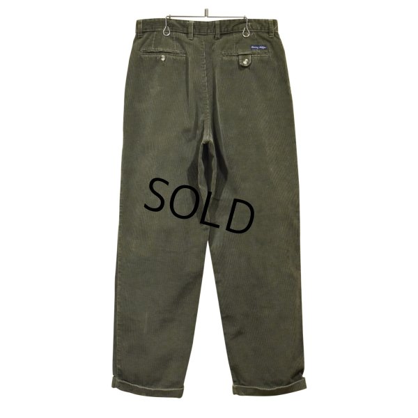 画像3: 【トミーヒルフィガー】【TOMMY HILFIGER】【オリーブグリーン】２タック【コーデュロイパンツ】【33×30】 