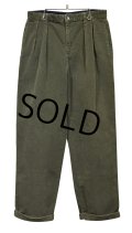 【トミーヒルフィガー】【TOMMY HILFIGER】【オリーブグリーン】２タック【コーデュロイパンツ】【33×30】 