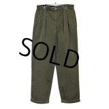 【トミーヒルフィガー】【TOMMY HILFIGER】【オリーブグリーン】２タック【コーデュロイパンツ】【33×30】 