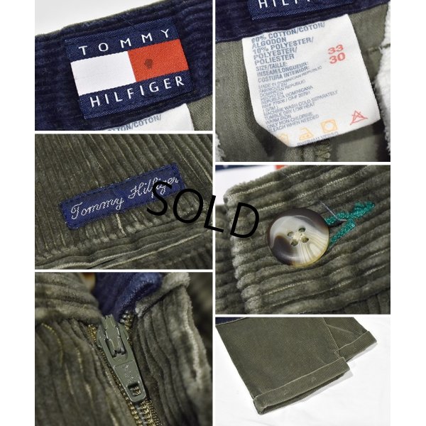 画像2: 【トミーヒルフィガー】【TOMMY HILFIGER】【オリーブグリーン】２タック【コーデュロイパンツ】【33×30】 