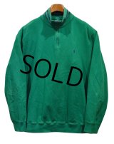 【ラルフローレン】POLO RALPH LAUREN【緑×紺ライン】【ハーフジップ】【スウェット】【サイズXL】 