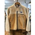 デッドストック【パタゴニア】patagonia【ナチュラルブレンド】白ｘライトブラウン【レトロカーディガン】フリース【サイズＸＳ】 
