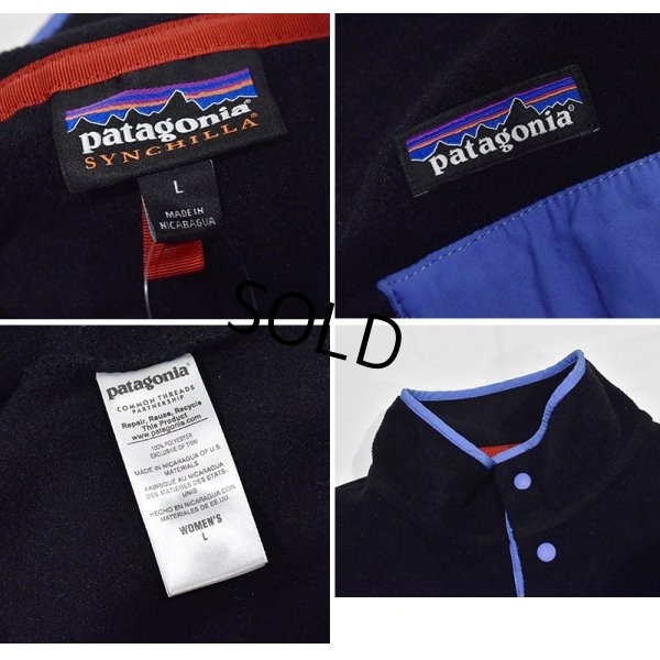 画像2: 【パタゴニア】patagonia【黒×紫】【シンチラフリース】【スナップT】【フリース】【レディースＬ】 