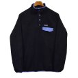 画像1: 【パタゴニア】patagonia【黒×紫】【シンチラフリース】【スナップT】【フリース】【レディースＬ】<br> (1)