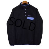 【パタゴニア】patagonia【黒×紫】【シンチラフリース】【スナップT】【フリース】【レディースＬ】 