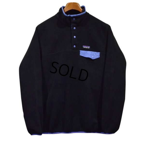 画像1: 【パタゴニア】patagonia【黒×紫】【シンチラフリース】【スナップT】【フリース】【レディースＬ】 