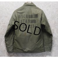 【ビンテージ】【米軍実物】U.S.NAVY【ROCK STAR】【バックステンシル入り】【A-2】【デッキジャケット】 