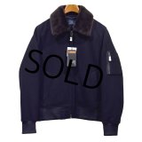 デッドストック【ブルックスブラザーズ】【Brooks Brothers】【黒×茶】【ボアカラー付き】【ジャケット】【サイズS】 