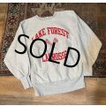 90’s USA製【ビンテージ】【Champion】【チャンピオン】染み込みプリント【リバースウィーブ】【LAKE FOREST LACROSSE】バックプリント【グレー】【スウェット】【サイズL】 