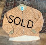 70’s【ピンク】【ジップアップキルティングカーディガン】【サイズＬ】 