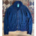【ラルフローレン】【POLO RALPH LAUREN】【インディゴ】コットンリネン【ショールカラー】カーディガン【サイズM】 