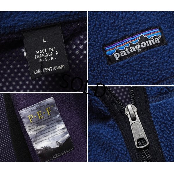 画像2: 90's 【パタゴニア】 patagonia【パーシャルエクリプス】【PEF】【フリースジャケット】【紺×黒】【サイズＬ】 