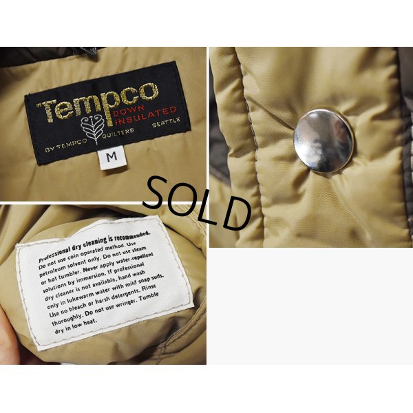 画像2: 【Tempco】【茶色×ベージュ】【ベスト】【ダウンベスト】【サイズＭ】 