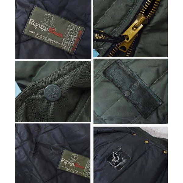 画像2: USA製【ビンテージ】【Refrigi Wear】【リフリッジウエア】【深緑】【襟ボア】ジャケット 