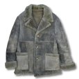 画像4: 【ビンテージ】【Macy's】【メーシーズ】【LEATHER WORKS】グレー【ムートンコート】ムートンジャケット【US42】<br> (4)