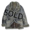 【ビンテージ】【Macy's】【メーシーズ】【LEATHER WORKS】グレー【ムートンコート】ムートンジャケット【US42】 
