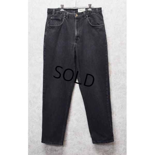 画像1: 90's~【USA製】 ビンテージ【Eddie Bauer】【エディーバウアー】【ブラック】【デニムパンツ】【36ｘ32】 