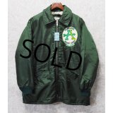  80’s~【ビンテージ】【WESTWIND】緑【SKATE LAND HOCKEY ASSOC】ナイロン【裏ボアジャケット】【サイズＸＬ】 