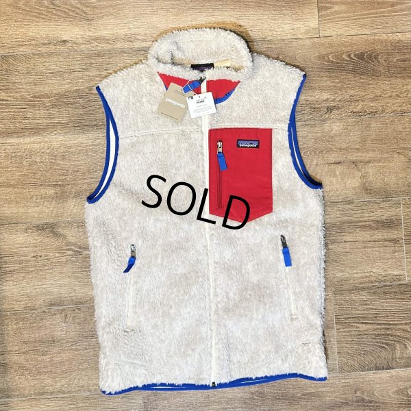 画像1: 新品未使用‼【パタゴニア】【PATAGONIA】【クラシック レトロX】【レトロパイルベスト】【白×青×赤】【フリースベスト】【サイズＭ】 